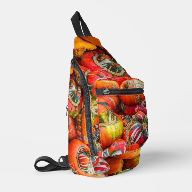 Bunte Kürbis Crossbody Bag (Linke Seite)