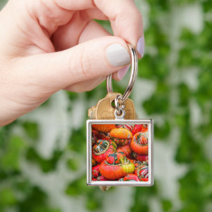 Bunte Kürbis Schlüsselanhänger