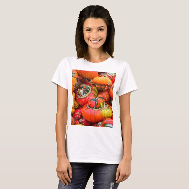 Bunte Kürbis T-Shirt (Vorne ganz)