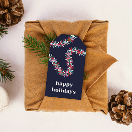 Bunte Lametta-Girlande Frohe Feiertage Geschenk-An Geschenkanhänger