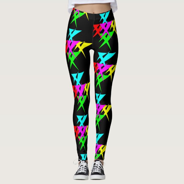 bunte Leggings der Form-90s (Vorderseite)