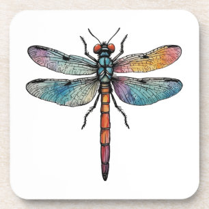 Bunte Libelle Getränkeuntersetzer