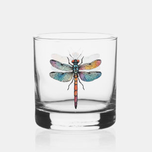 Bunte Libelle Whiskyglas