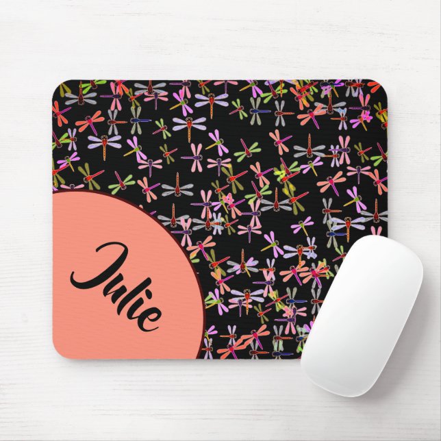 bunte Libellen personalisiert Mousepad (Mit Mouse)