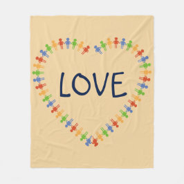 Bunte LIEBE Herz-Entwurfs-Fleece-Decke Fleecedecke