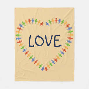 Bunte LIEBE Herz-Entwurfs-Fleece-Decke Fleecedecke