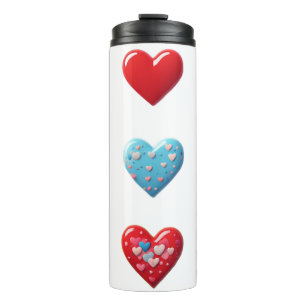 Bunte Liebesherzen für gemütliche Valentinsräume ❤ Thermosbecher