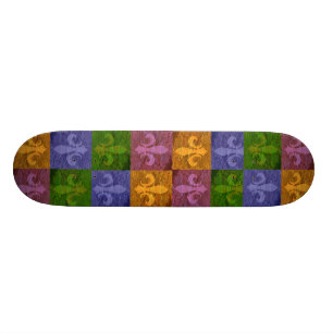 Bunte Lilien-Kunst New Orleans Skateboard