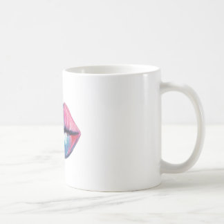 Bunte Lippenkunst Kaffeetasse