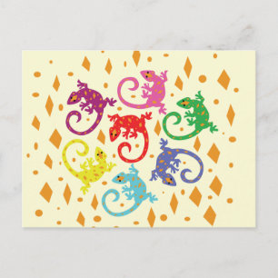 Bunte Lizards Postkarte