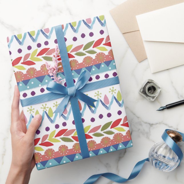 Bunte lustige Doodle-Geschenkpapier Geschenkpapier (Schenken)