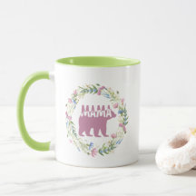 Bunte Mama-Bär-Silhouette-Kunst