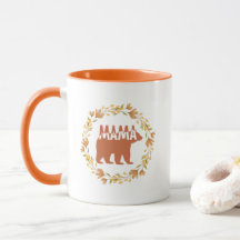 Bunte Mama-Bär-Silhouette-Kunst