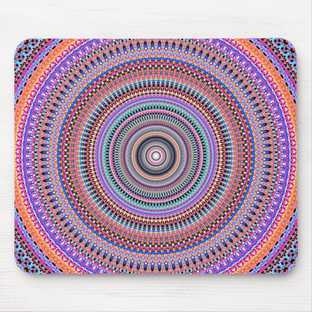 bunte Mandala-Designs Mousepad (Vorne)