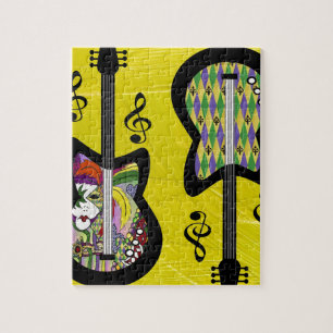 Bunte Mardi Gras Gitarren