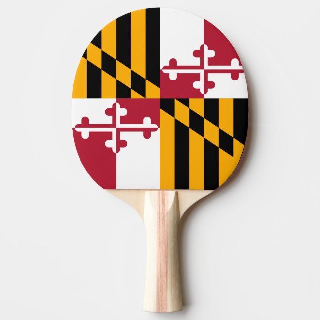 Bunte Maryland-Staats-Flagge Tischtennis Schläger (Vorderseite)