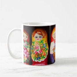 Bunte Matryoshka Puppen Kaffeetasse