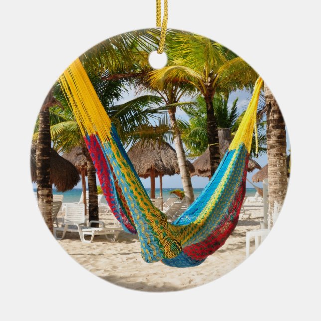 Bunte Mayaverzierung hängematteCozumel Mexiko Keramikornament (Vorne)