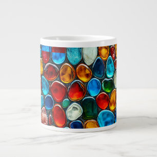 Bunte Meereskiesel Jumbo-Tasse