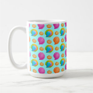 Bunte Meeresmuscheln  Kaffeetasse