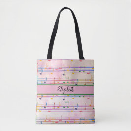 bunte mehrfarbige Musiknote Tasche