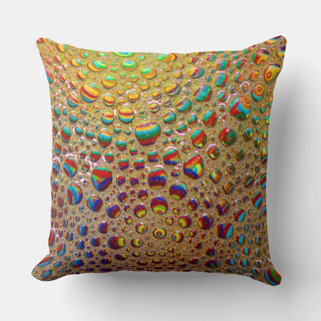 Bunte mehrfarbige Seifenblase-Kunst Kissen (Vorderseite)