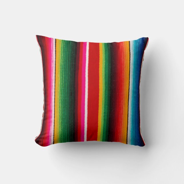 bunte mexikanische Art Kissen (Vorderseite)