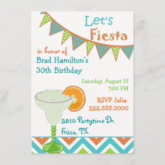 Bunte mexikanische Fiesta-Geburtstags-Party Einladung
