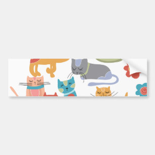 Bunte Miezekatze-Katzen-Druck-Geschenke für Autoaufkleber