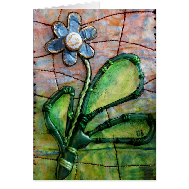 Bunte Mischmedium-Blume (Vorne)