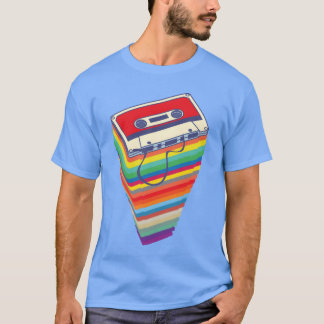 Bunte Mitape-Kassetten 80er 90er lustig T-Shirt