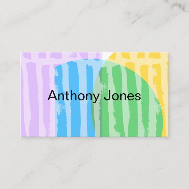 bunte moderne geometrische abstrakte Kunst Visitenkarte (Vorderseite)