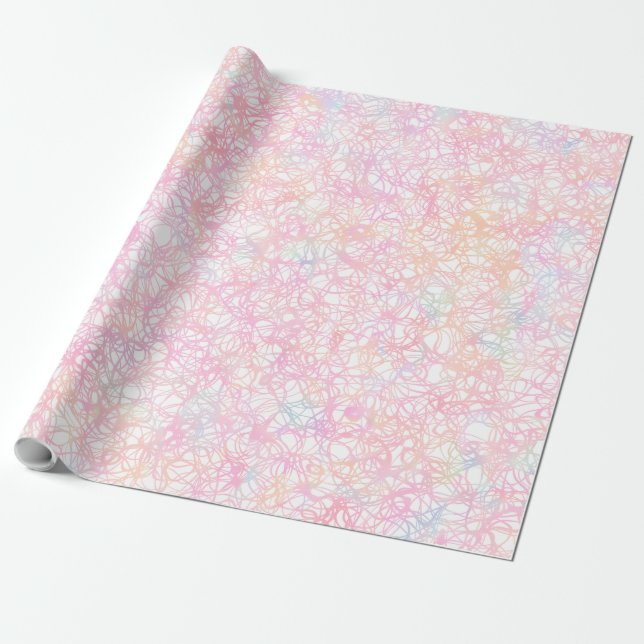 Bunte moderne Schnüre - Perlen-Pastell Geschenkpapier (Ungerollt)