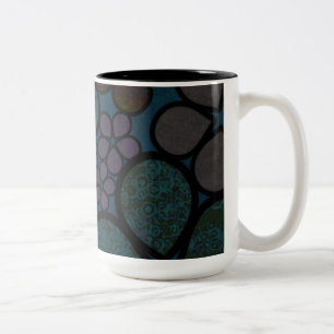 Bunte, moderne, strukturierte Blumen-Tassen Zweifarbige Tasse