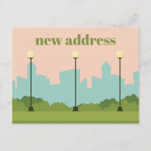 Bunte Moderne Whimsical Wir Haben Ein Neues Zuhaus Postkarte