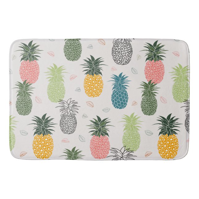 Bunte modische Ananas Badematte (Vorderseite)