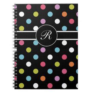 Bunte Monogramm-Notizbuch-Zeitschrift Notizblock