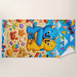 Bunte Monsterfreunde Ultimative Strandparty Strandtuch