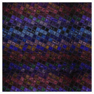 Bunte Mosaik-Muster-Leinwand rustikales #17 Stoff