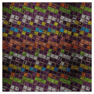 Bunte Mosaik-Muster-Leinwand rustikales #4 Stoff