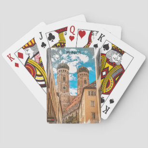 Bunte München Deutschland Frauenkirche Spielkarten