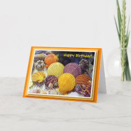 Bunte Muschel-Geburtstags-Karte Karte