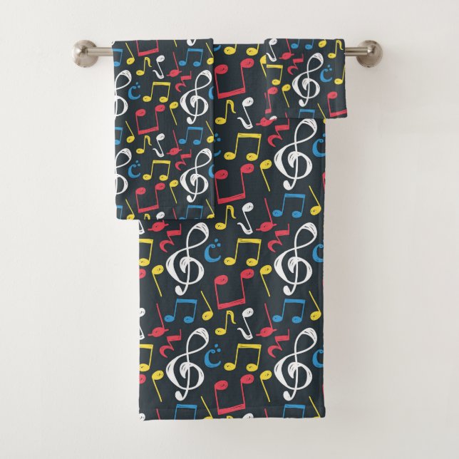 Bunte Musik Badhandtuch Set (Insitu)