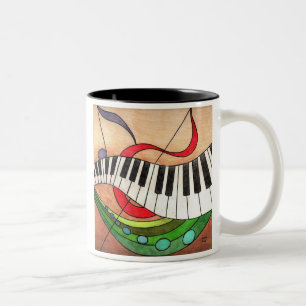 Bunte Musik, im Leben, seiend Wegschlag kann sein Zweifarbige Tasse