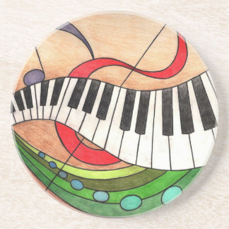 Bunte Musik Sandstein Untersetzer