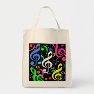 Bunte musikalische Anmerkungs-Tasche Tragetasche