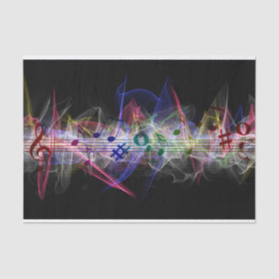 Bunte Musiknote musikalisch Seidenpapier