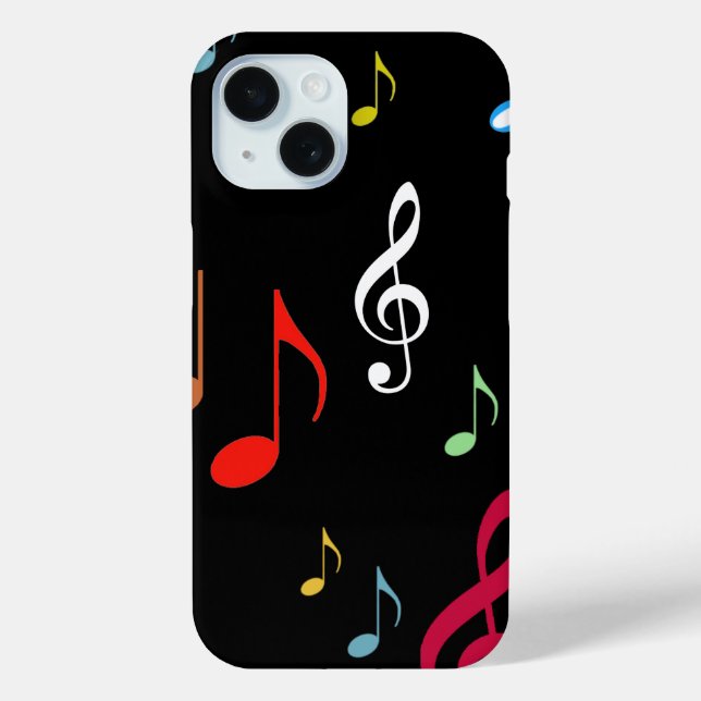 bunte Musiknoten Case-Mate iPhone Hülle (Rückseite)