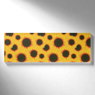 Bunte Mustersonnenblume des Frühlinges Namenschild