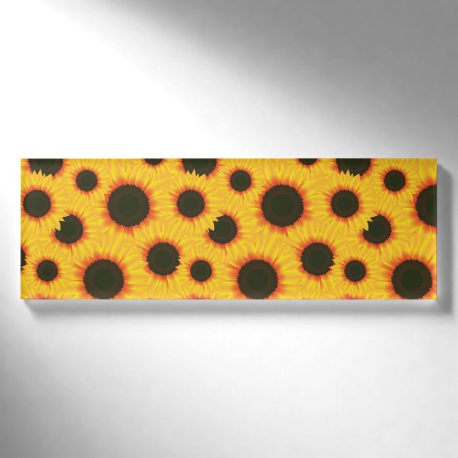 Bunte Mustersonnenblume des Frühlinges Namenschild (Vorderseite)